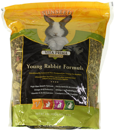(3 Pack) Sunseed Vita Prima Sunscription Young Rabbit Formula, 4 Lb each