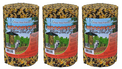 (Pack of 3) Pine Tree Farm Woodpecker Classic Seed Log, 40-Ounce