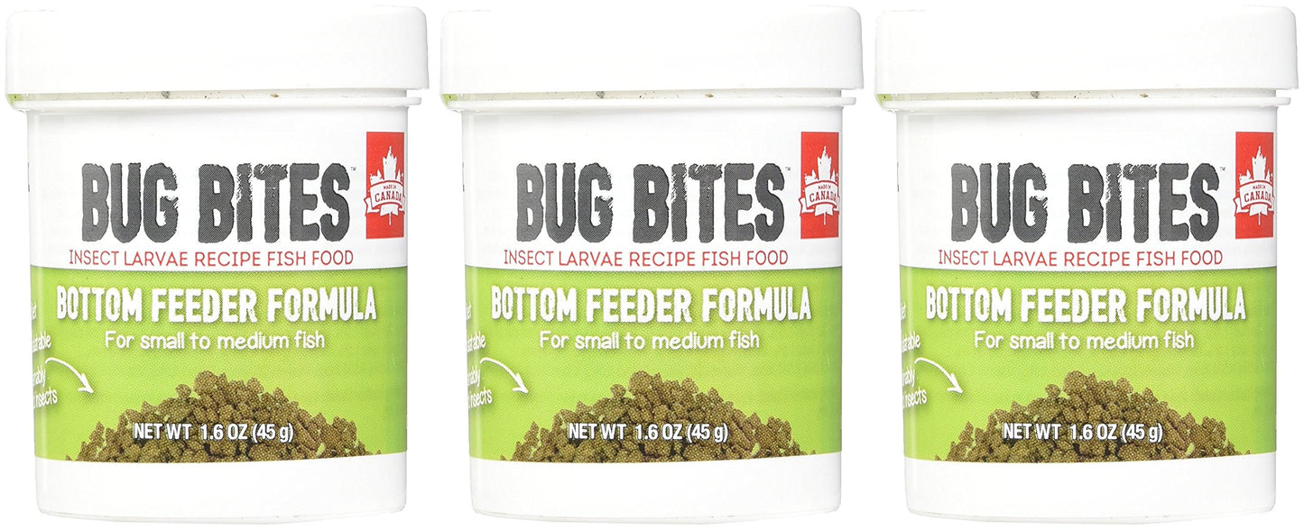 (3 Pack) Fluval Bug Bites Bottom Feeder Formula for Small to Medium Fish