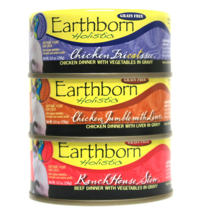 Earthborn Holistic Wet Cat Food Variety Pack - 3 Flavors (Chicken Jumble with...