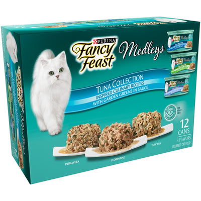 Purina Fancy Feast Wet Cat Food Variety Pack, Medleys Tuna Collection With Ga...