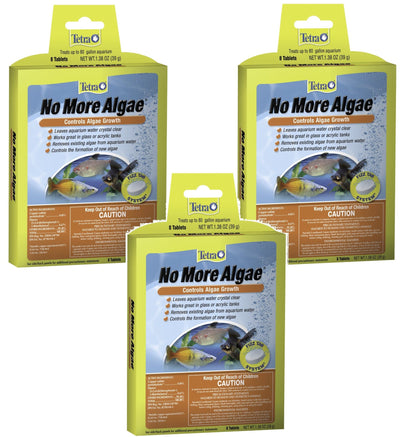 Tetra No More Algae Tablets - 24 Tablets Total (3 Packs with 8 Tablets per Pack)