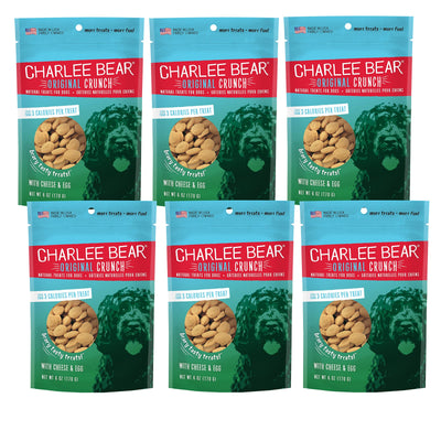 Charlee Bear Dog Treat with Cheese & Egg (6 Pack) 6 oz Each