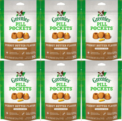 Greenies Pill Pockets Dog Treats, Peanut Butter, Large for Capsules, 30 Count...