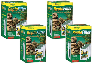 Tetra ReptoFilter Filter Cartridges, Medium, 12 Total Cartridges (4 Packs wit...