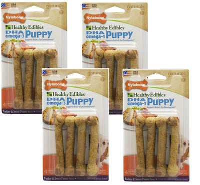16 Count Nylabone Healthy Edibles Turkey and Sweet Potato Flavored Puppy Dog ...