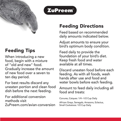 ZuPreem Natural Bird Food Pellets for Parrots & Conures, 3 lb (Pack of 2) - D...