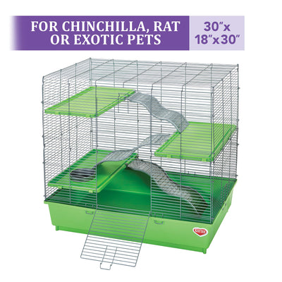 Kaytee My First Home Multi-Level Exotics Habitat for Pet Chinchillas, Rats, D...