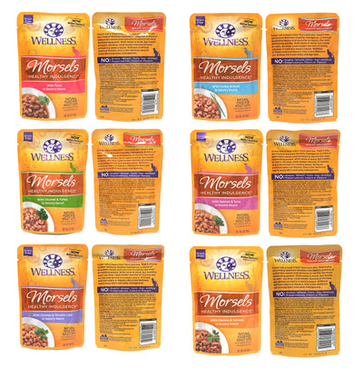Wellness Healthy Indulgence Wet Cat Food Pouch Variety Pack, 10 Flavors, 3-Ou...