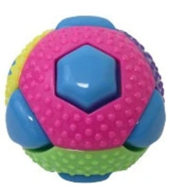 Multipet Ruff Enuff Theo Ball W/8 Squeak Buttons, 3", Colors vary, 1 ball