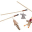 Skinneeez Teaser Wands W/Catnip, Styles/Colors vary, 12", 1 each