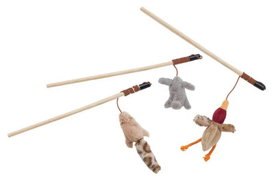 Skinneeez Teaser Wands W/Catnip, Styles/Colors vary, 12", 1 each