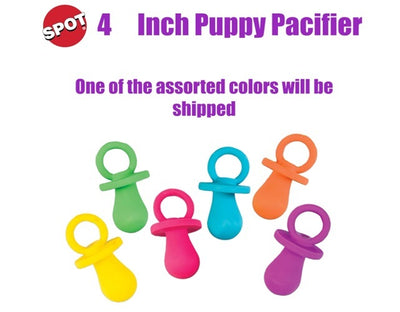 Spot Latex Puppy Pacifier, 1 each, colors vary