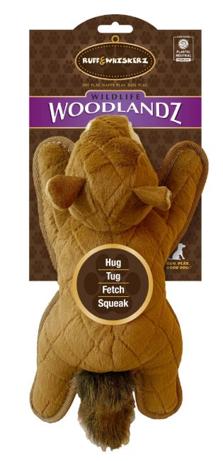 R&W Woodlandz, Assorted Rabbit or Squirrel Dog Toy, Colors/Styles vary, 1 toy
