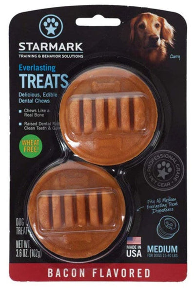 Starmark Everlasting Treats, Medium, Bacon, 2-pack