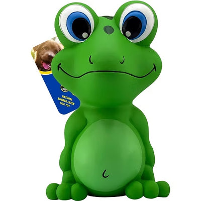 Naturflex Frog Latex Dog Toy by Petsport, 4.25", Green, 1 each