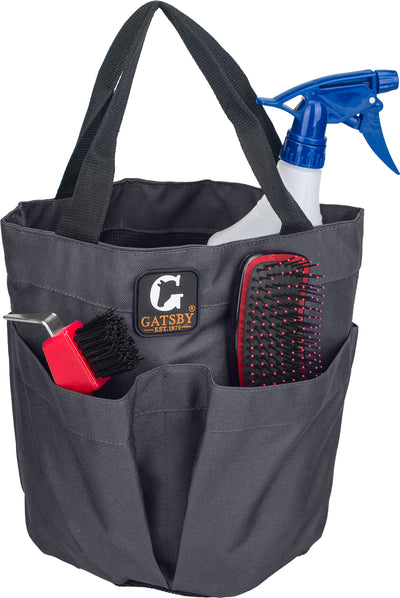 Gatsby Nylon Stable Tote Mesh Bottom, Black