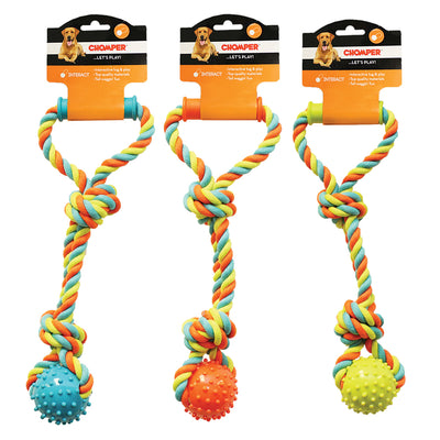 Chomper Rope Tugger Toy W/Spike Ball