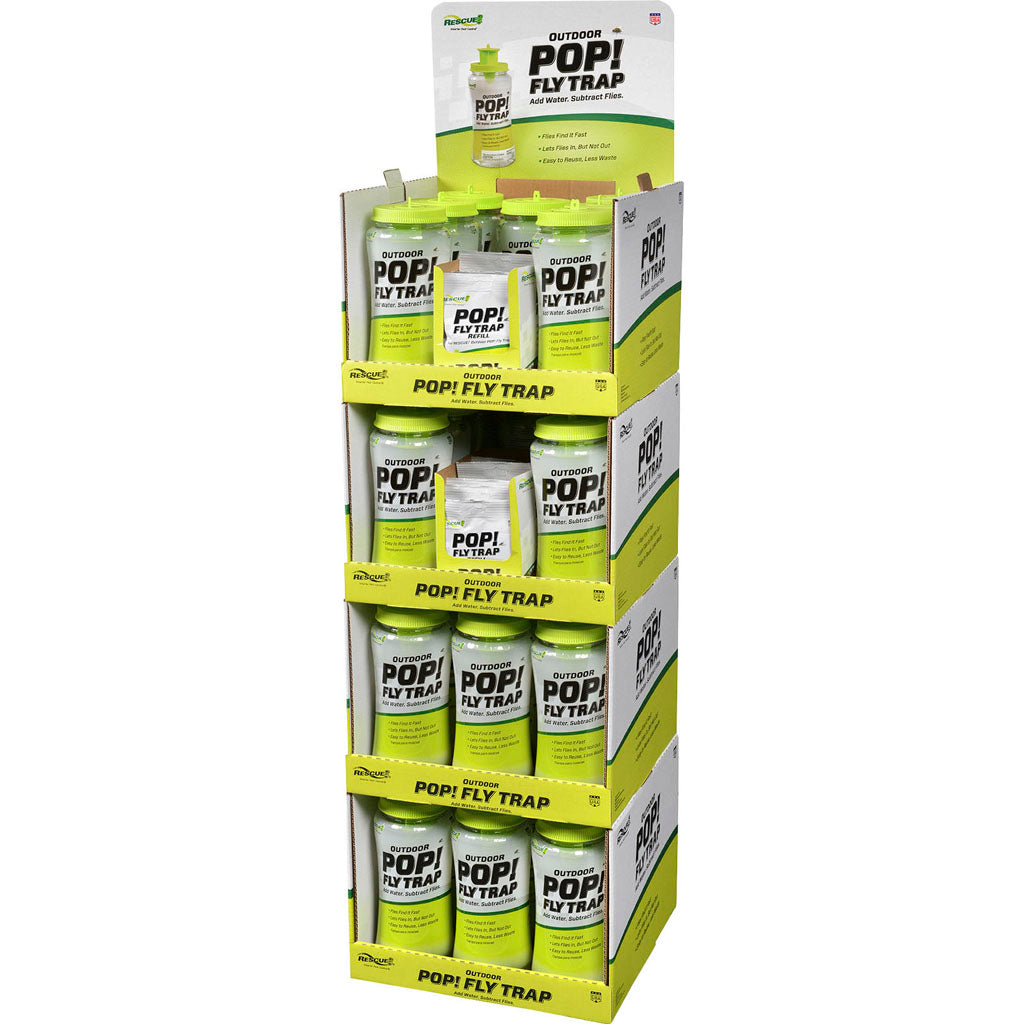 Rescue Reusable Pop Fly Trap & Refill Display