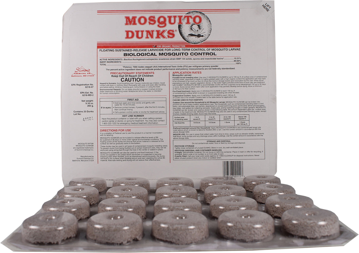 Mosquito Dunks For Biological Mosquito Control