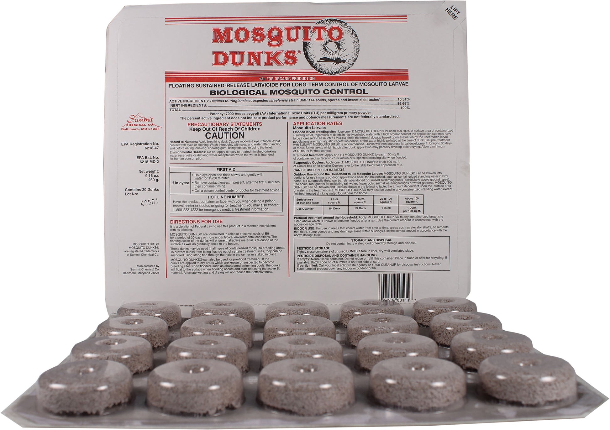 Mosquito Dunks For Biological Mosquito Control