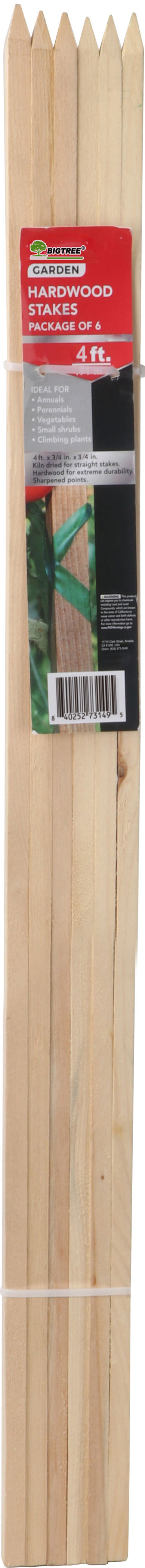 Big Tree Packaged Hardwood Stakes