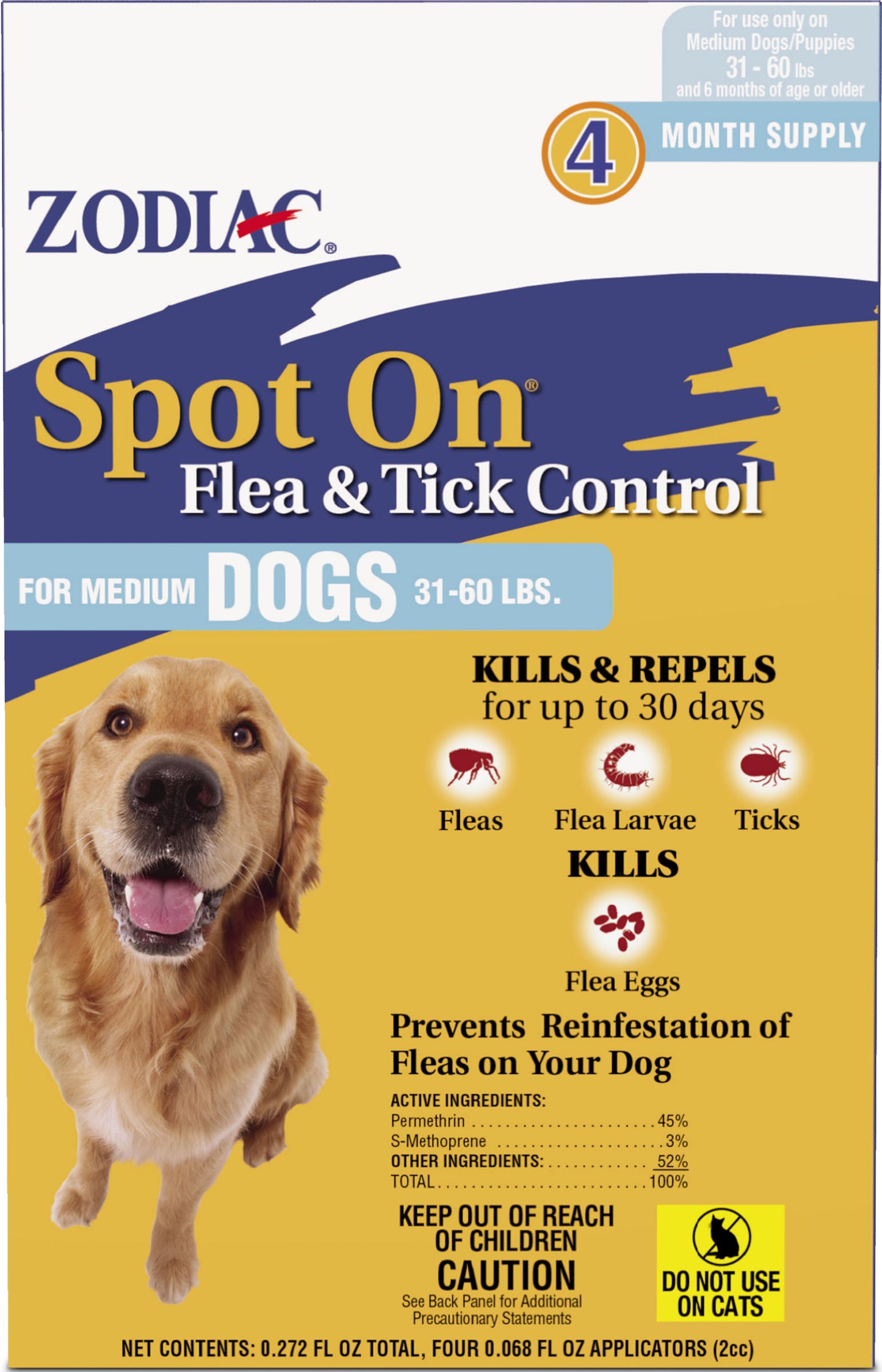 Zodiac Spot On Flea & Tick Control For Dogs