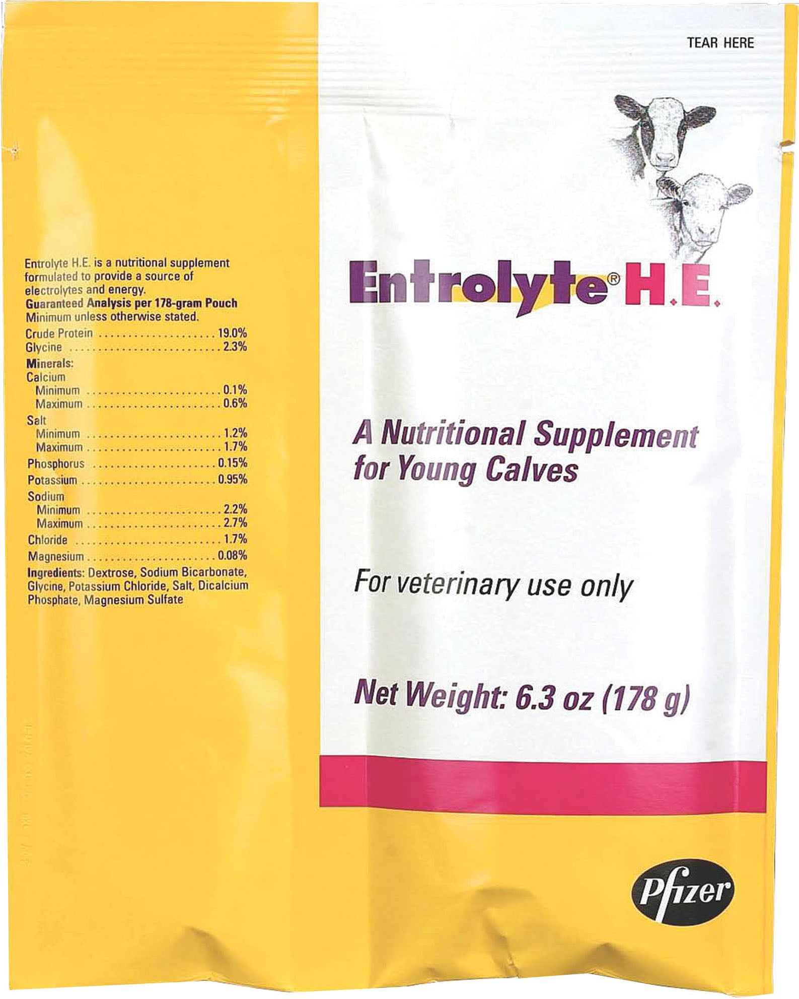 Entrolyte H.E. Packets For Young Calves