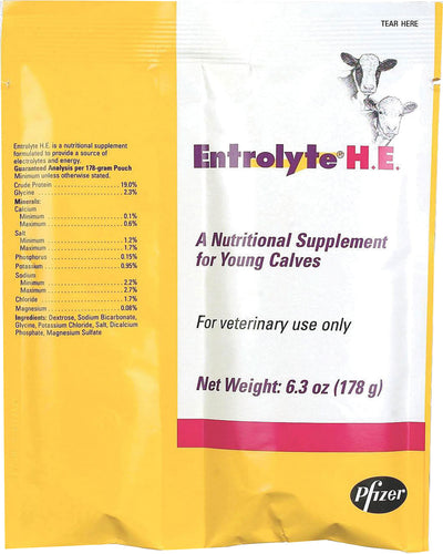 Entrolyte H.E. Packets For Young Calves
