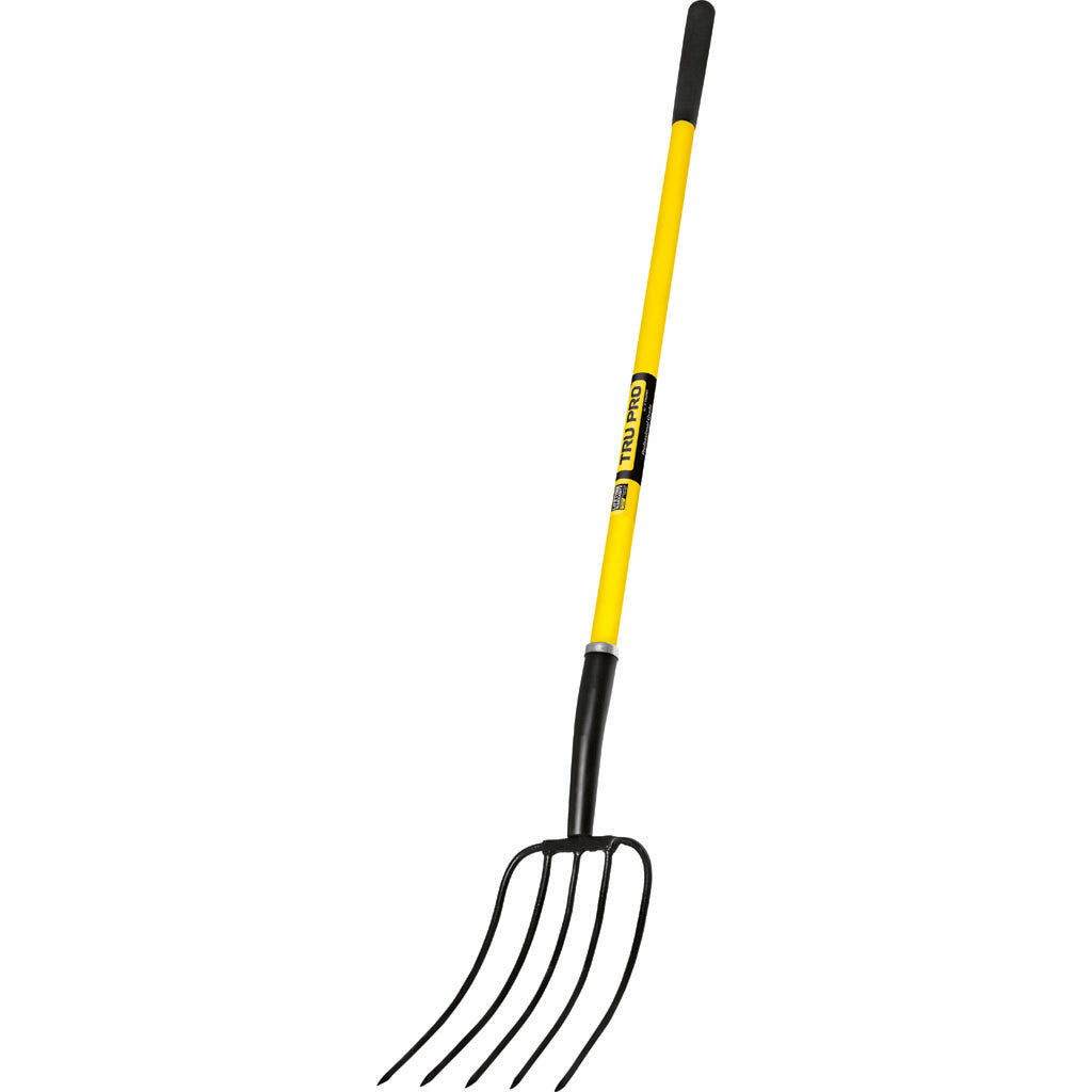 Tru Pro 5 Tine Forged Manure Fork W/Fiberglass