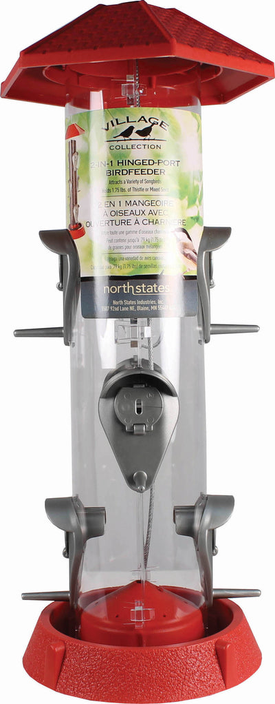 2-In-1 Hinged Port Bird Feeder