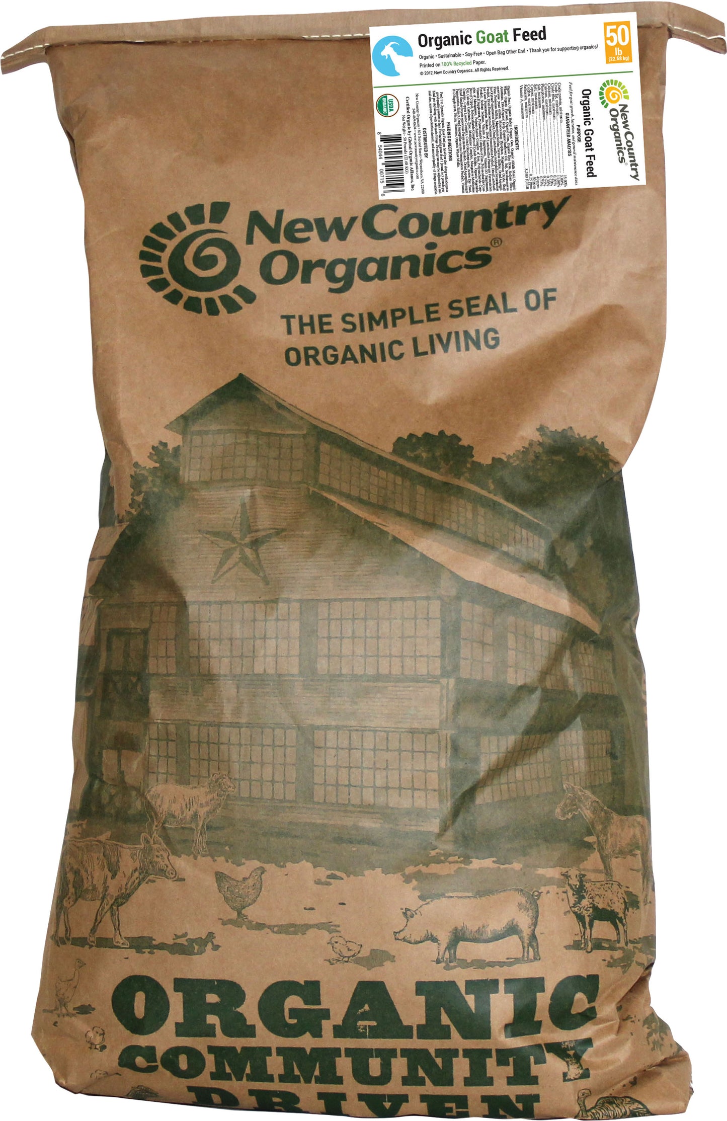 Certified Organic Soy-Free Goat Feed