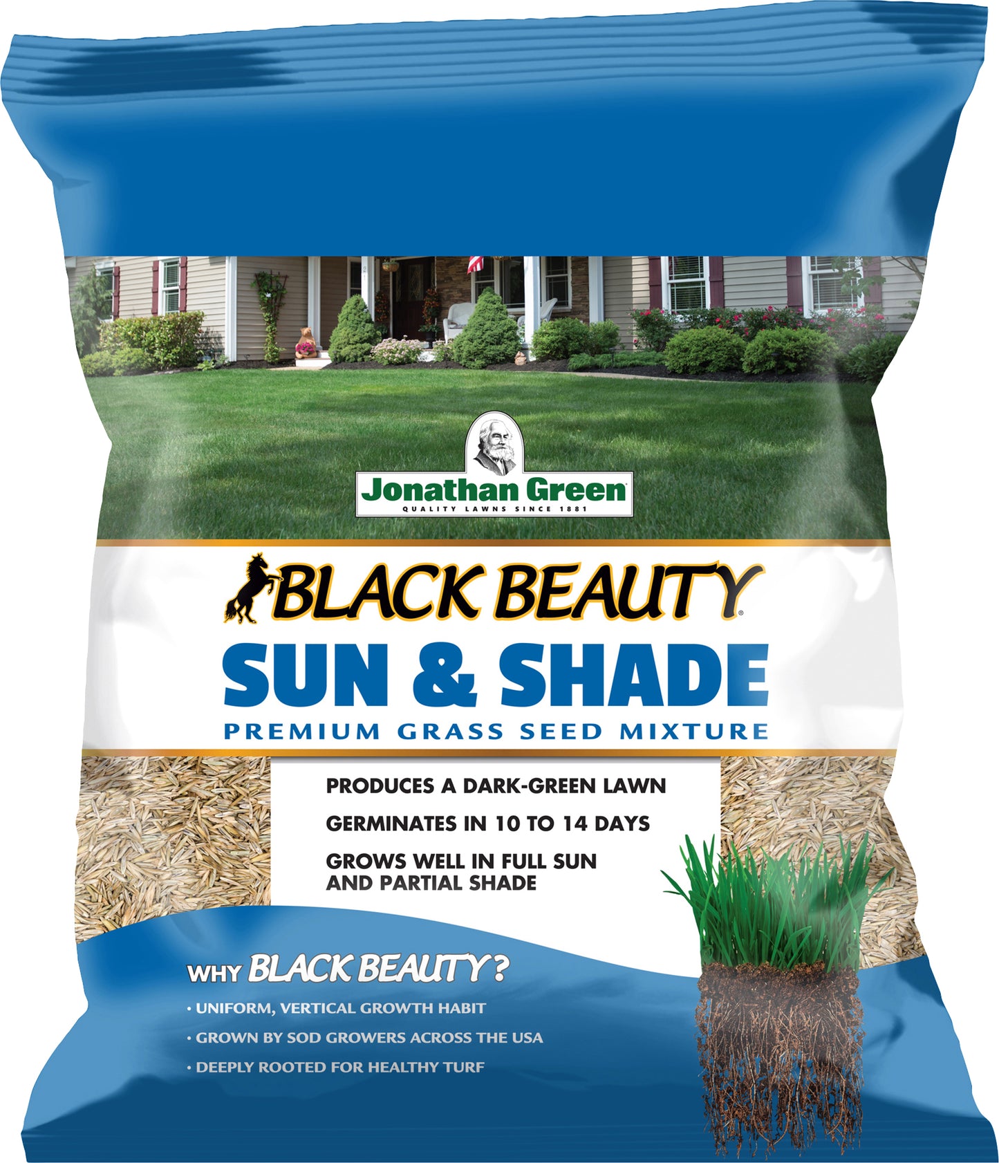 Black Beauty Sun & Shade Grass Seed Mixture