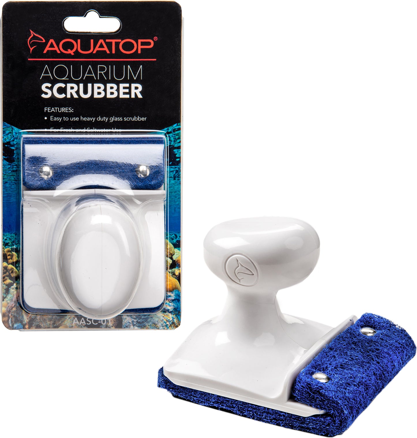 Aquatop Glass Aquarium Scrubber Padded Handheld