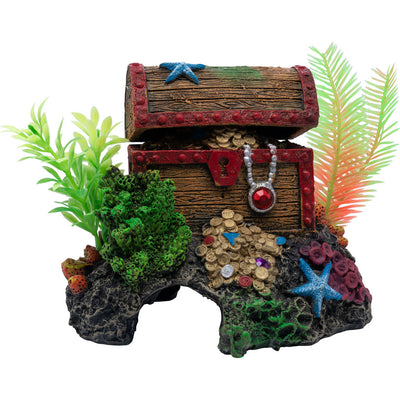 Glofish Treasure Chest Air Pump Decor