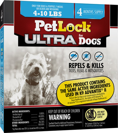 Petlock Ultra Flea & Tick Control For Dogs