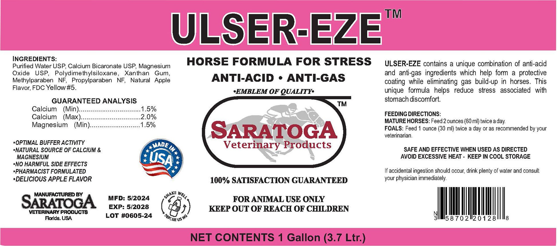 Saratoga Ulser-Eze For Horses