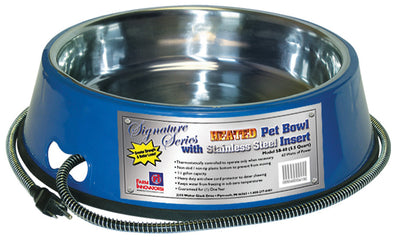 Stainless Steel Heated Pet Bowl Round