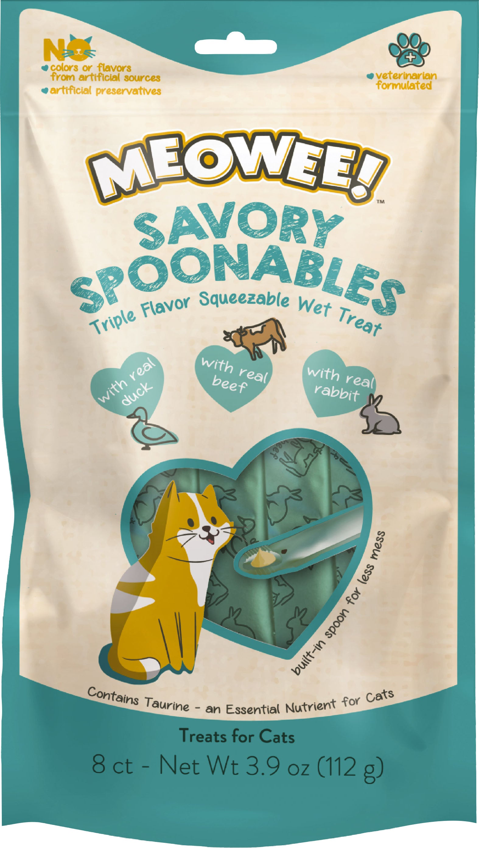 Meowee! Savory Spoonables Squeezable Wet Cat Treat