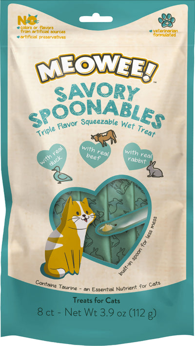 Meowee! Savory Spoonables Squeezable Wet Cat Treat