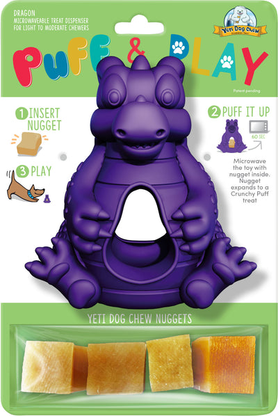 Yeti Pet Products Hangry Dragon Puff/Play Dog Toy