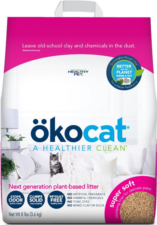 Okocat Super Soft Clumping Wood Cat Litter