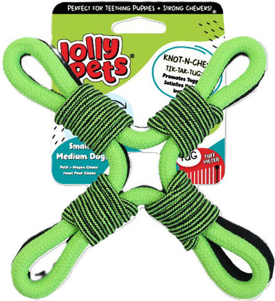 Jolly Pets Knot N Chew Tik Tak Tugzz O