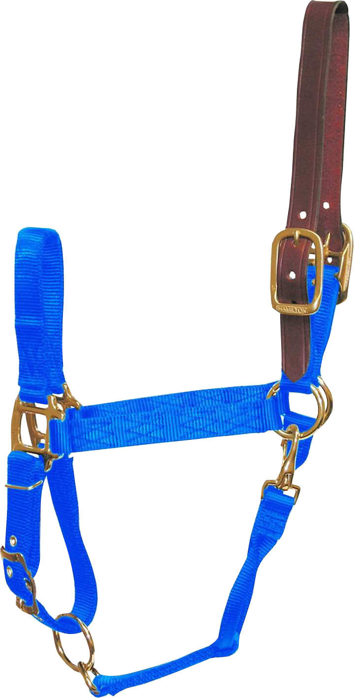 Hamilton Adjustable Halter W/Leather Headpole