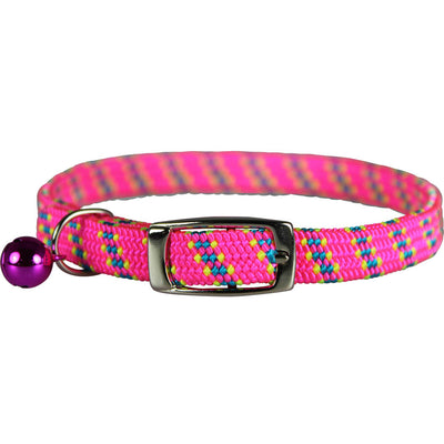 Pattern Stretch Cat Kwik Klip Collar W/ Bell