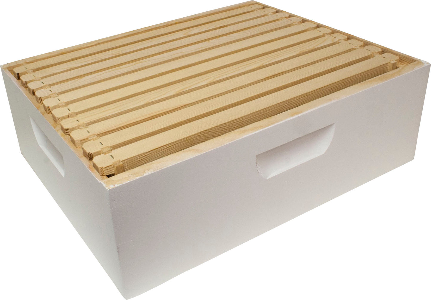Medium Box Painted W/ 10 Frames & Foundation