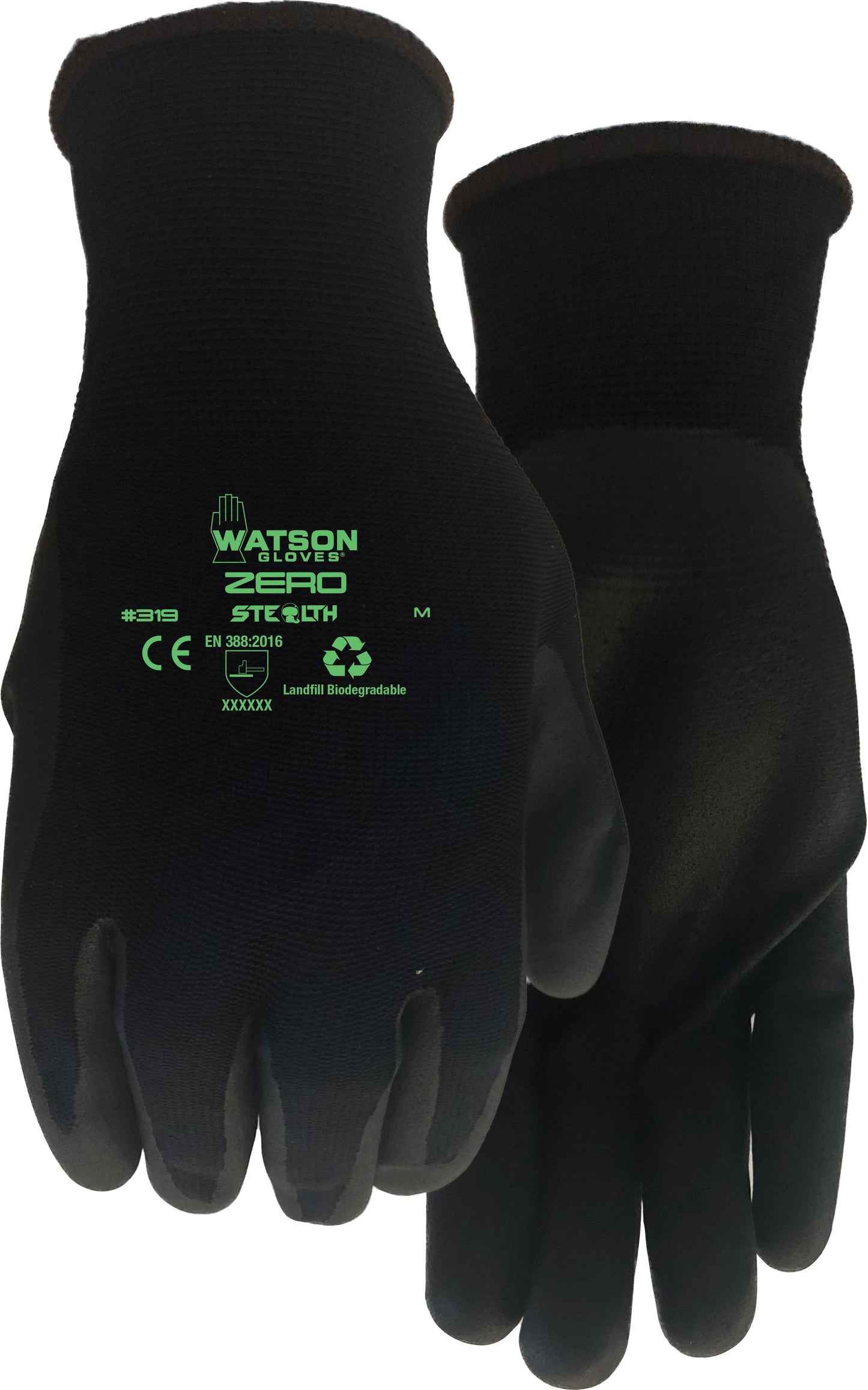 Watson Gloves Mens Stealth Zero Wastenot Fabric