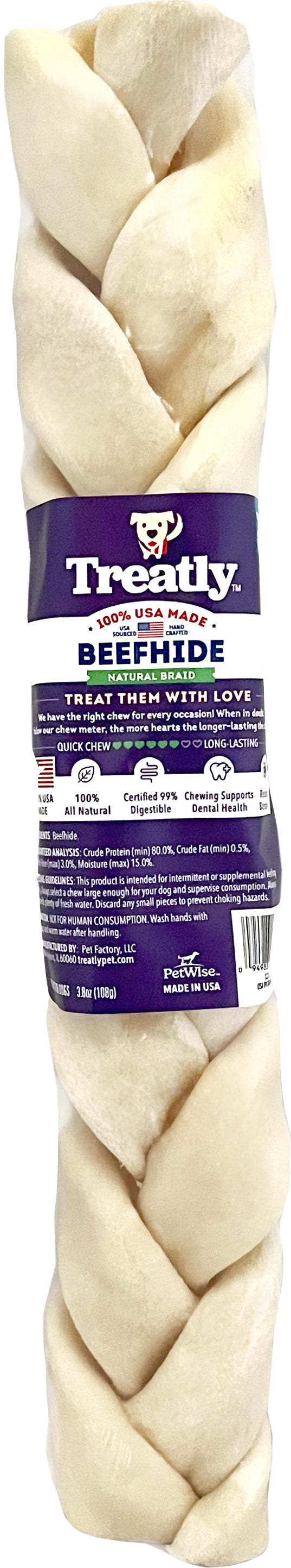 Treatly 100% Usa Beefhide Braids