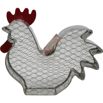 Rustic Farmhouse Wire Rooster Peanut Feeder