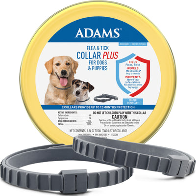 Adams Flea & Tick Collar Plus For Dogs & Puppies